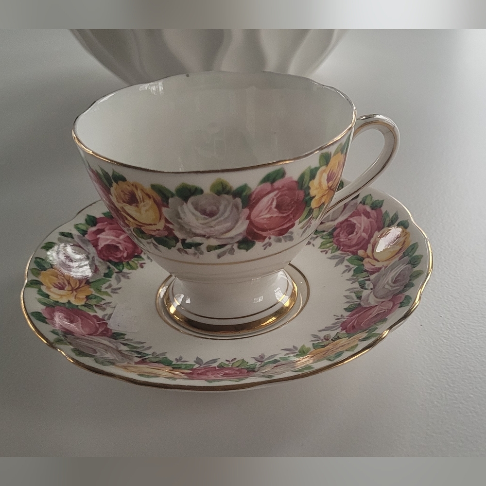 Gladstone Bone China Rosemary Tea Cup And Saucer